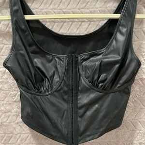 Black corset crop top